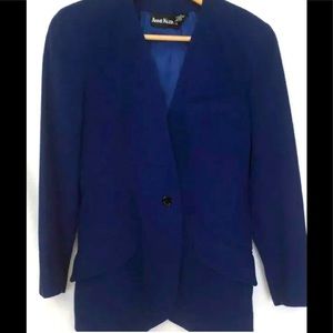 Anne Klein II Blue wool blazer women 4P